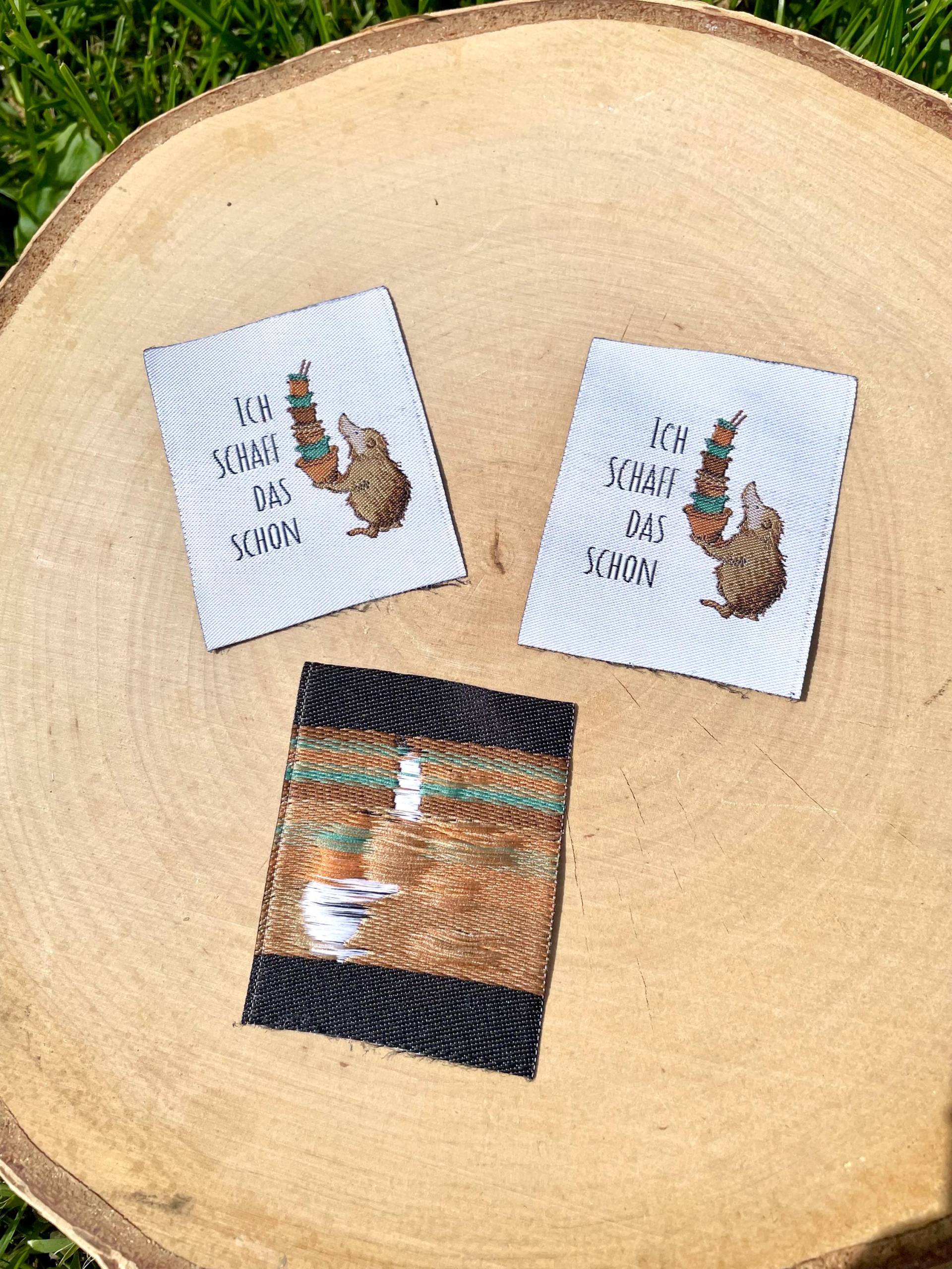 Patch Webetikette Label Zum Annähen „Ich Schaff Das Schon" Acufactum 1 Stück von StoffelieneBerlin