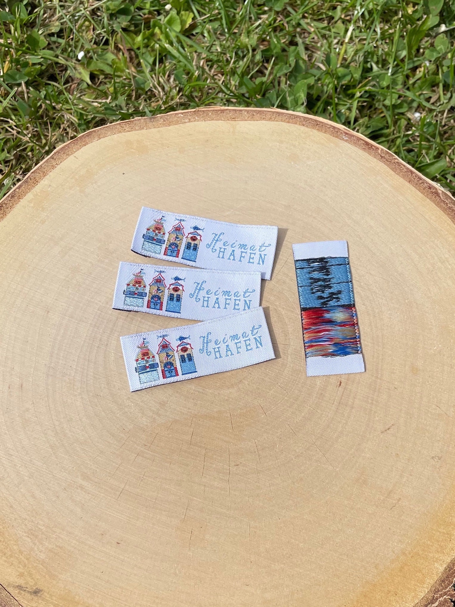 Webetikette Label Zum Annähen „Heimathafen" Acufactum 1 Stück von StoffelieneBerlin