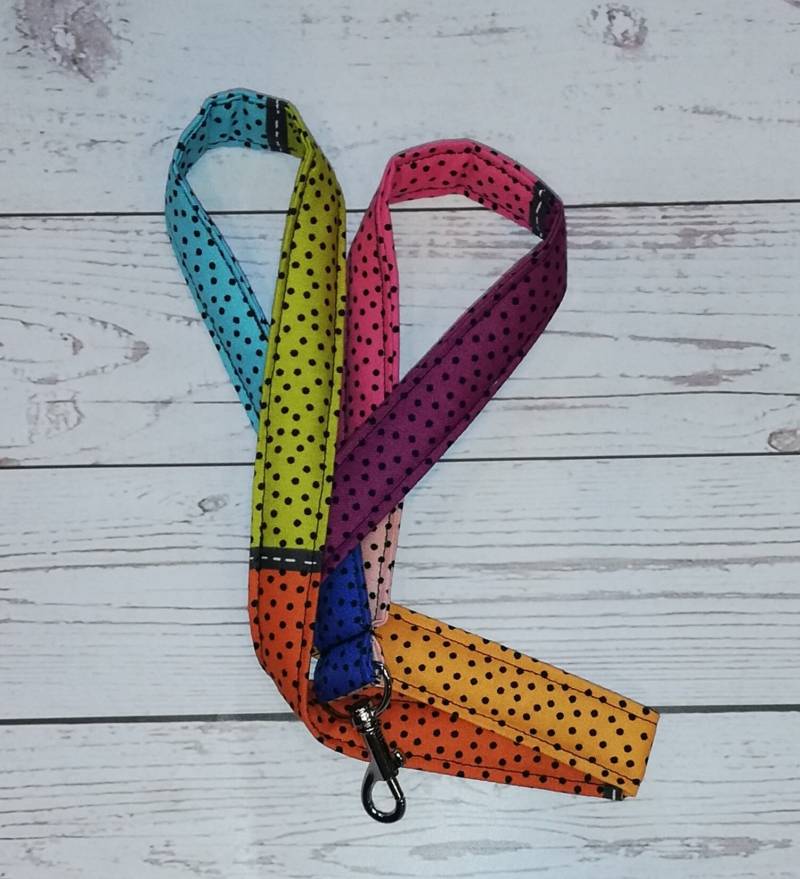 Schlüsselband Extra Lang Bunt Patchwork Optik von Stoffice