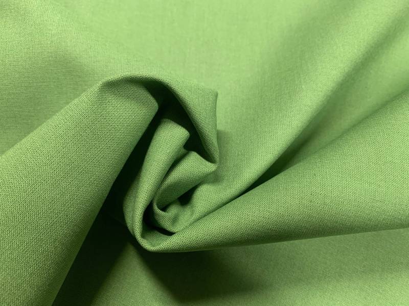 Gütermann Baumwolle Stoff Long Island Uni Grün Apfelgrün von Stoffiserie