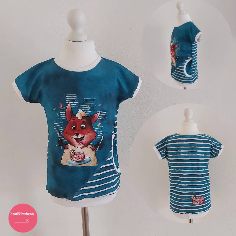 T-Shirt Fuchs Mit Donut, Größe 98, Kindershirt T-Shirt Fuchs Mit Donut, Größe 98, Kindershirt von Stoffklauberei
