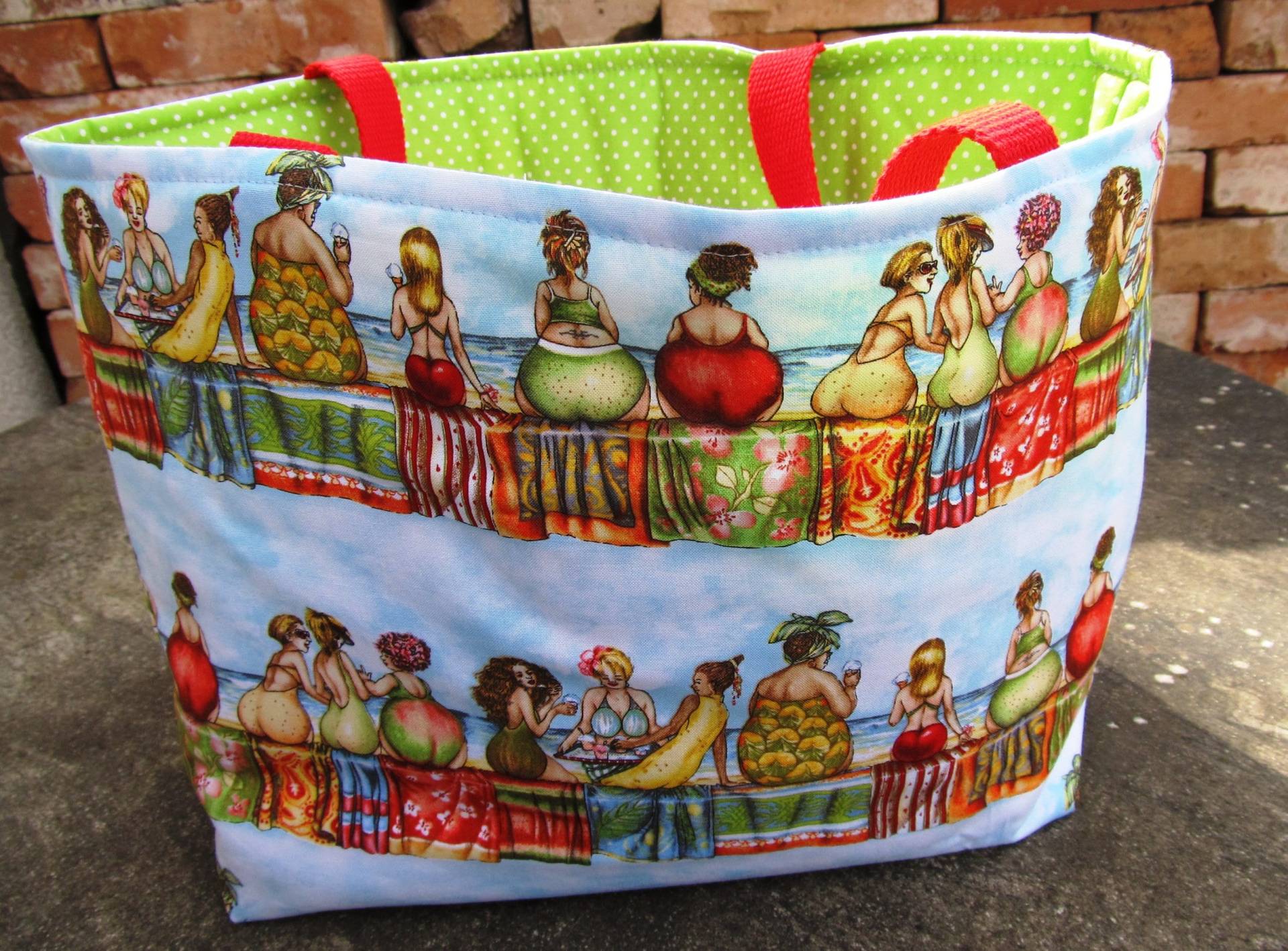 Fruit Ladies Waschhaustasche Waschraumtasche Shopper Fruit Ladies Waschhaustasche Waschraumtasche Shopper von StoffladenMartina
