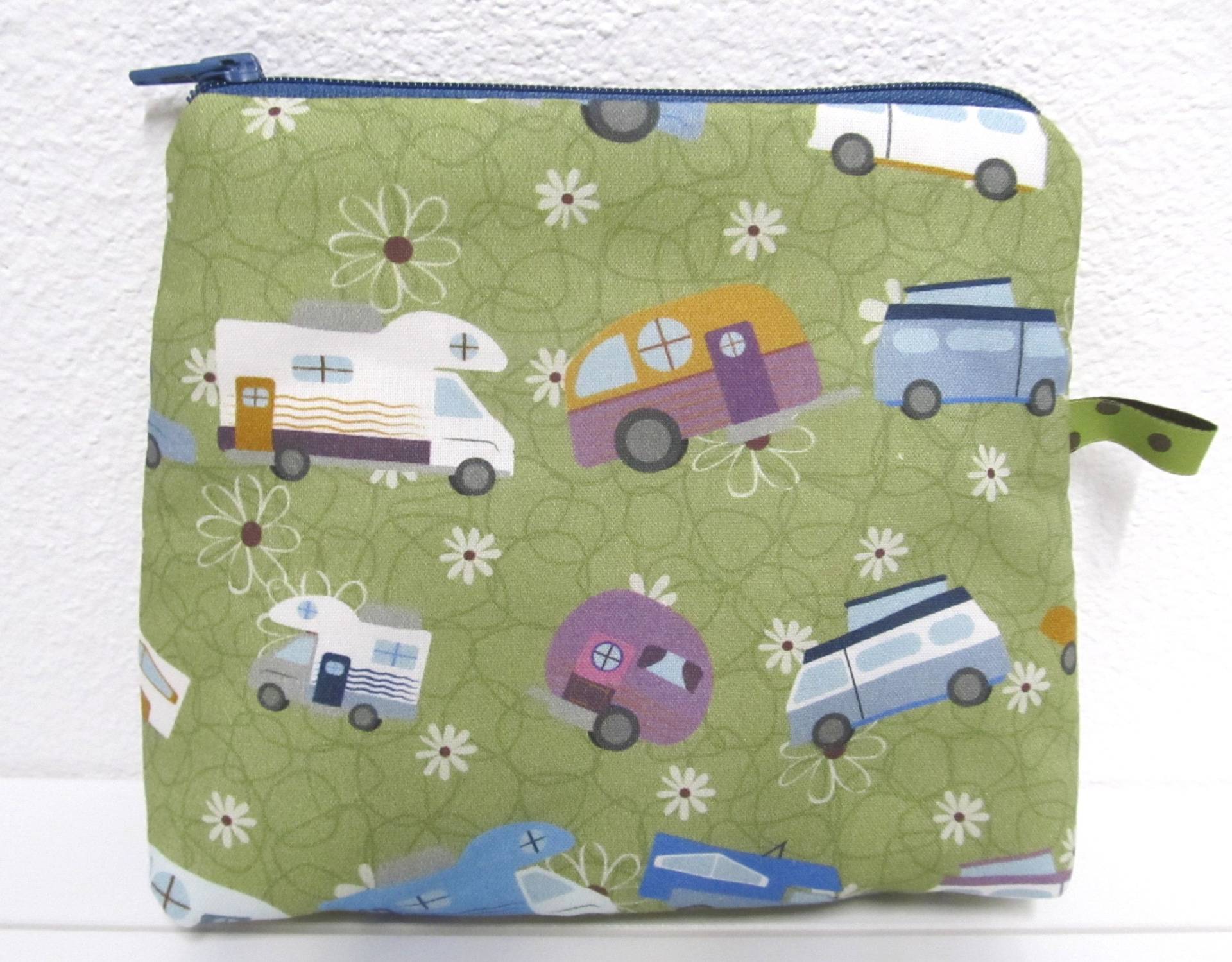 Kosmetiktasche Kulturbeutel Schminktasche Camper Wohnwagen Oliv Kosmetiktasche Kulturbeutel Schminktasche Camper Wohnwagen Oliv von StoffladenMartina