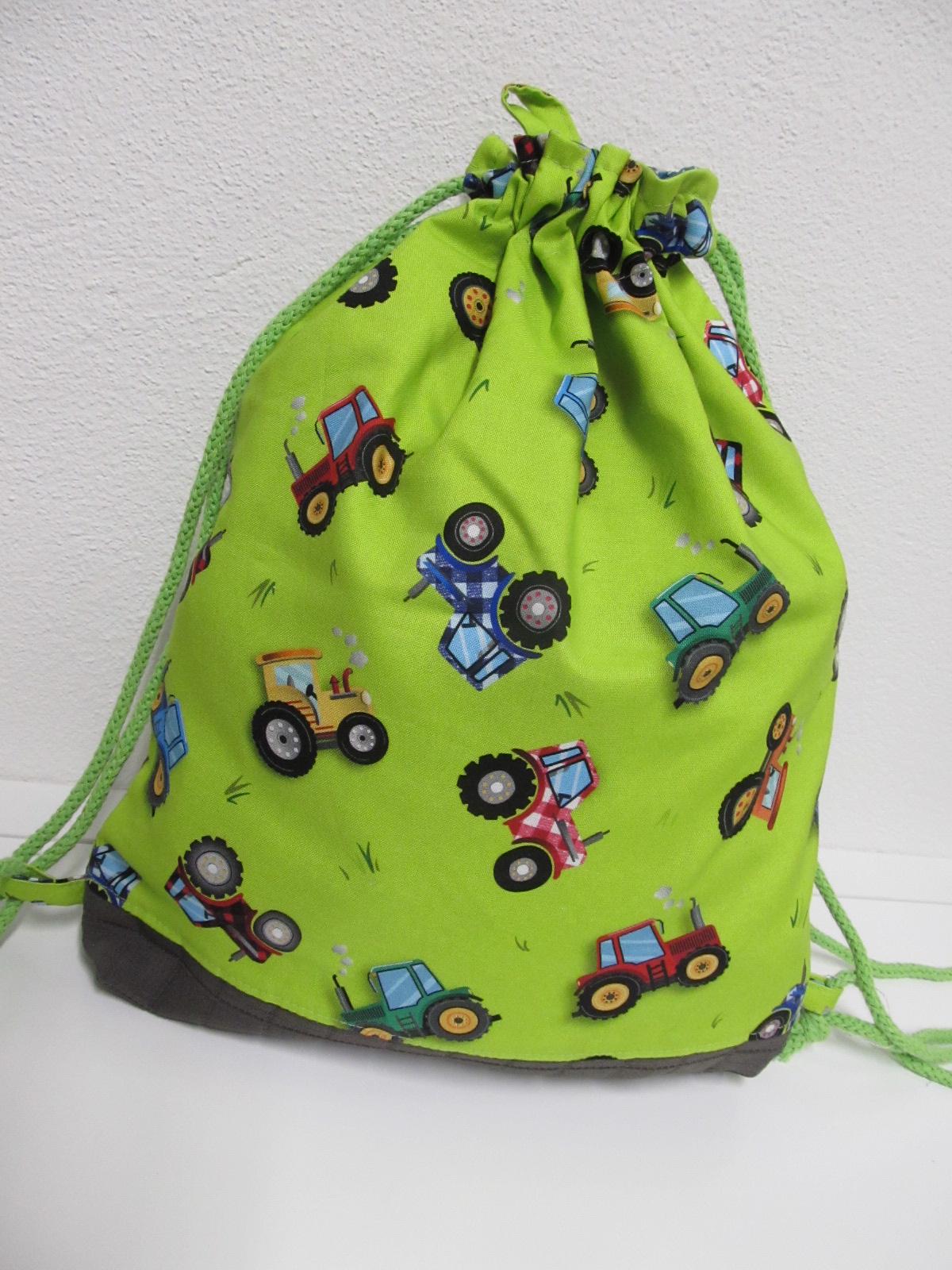 Projektbeutel Turnbeutel Rucksack Traktor Wäschebeutel Wäschesack von StoffladenMartina