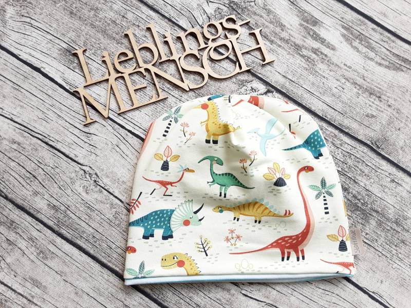 Beanie Dinosaurier Mit Oder Ohne Loop/Halssocke - Mütze Für Mädchen Und Jungs von Stoffloewe