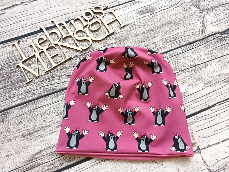 Beanie Mit Oder Ohne Loop Pauli Der Kleine Maulwurf - Mütze Für Mädchen von Stoffloewe