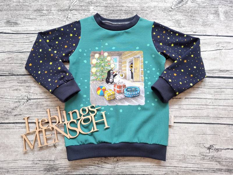 Einzelstück Größe 110 Pullover Pauli Der Kleine Maulwurf Mit Sternchen von Stoffloewe
