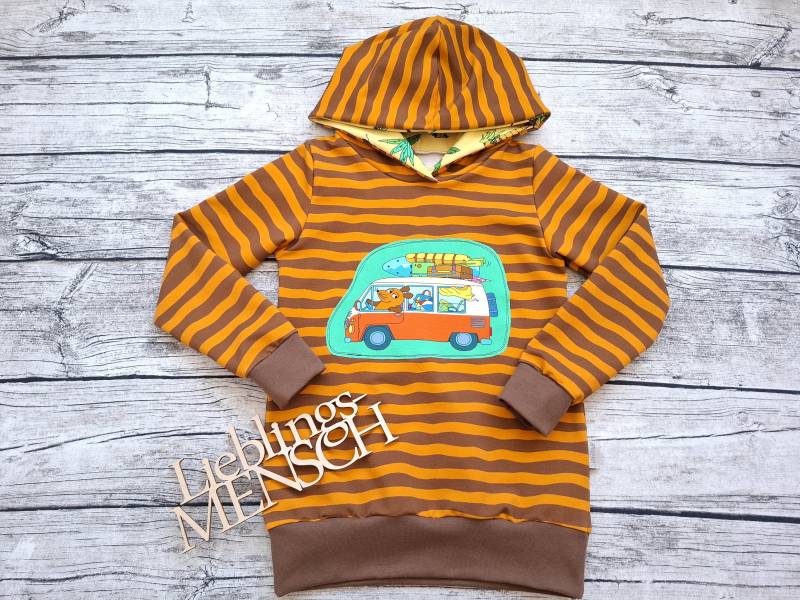 Einzelstück Größe 122 Die Sendung Mit Der Maus Bulli - Hoodie Für Mädchen Und Jungs von Stoffloewe