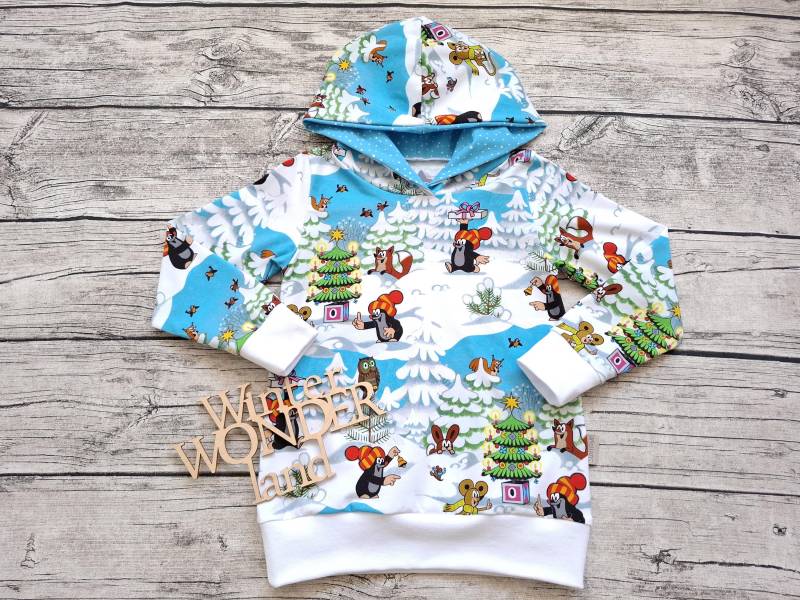 Hoodie Pauli Der Kleine Maulwurf Weihnachtszeit von Stoffloewe