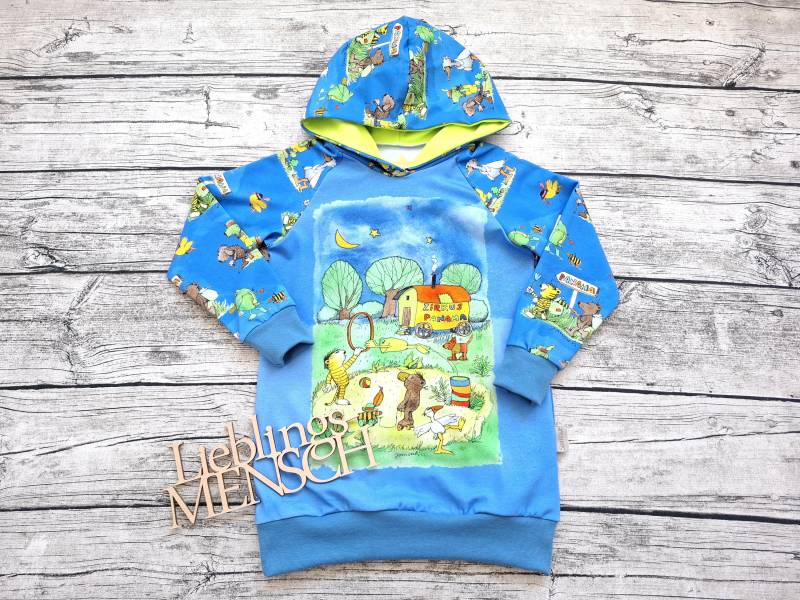 Kapuzenpullover Janosch Kleiner Zirkus Panama - Hoodie/Pullover Tiger & Bär, Tigerente, Günter Kastenfrosch Und Viele Mehr von Stoffloewe