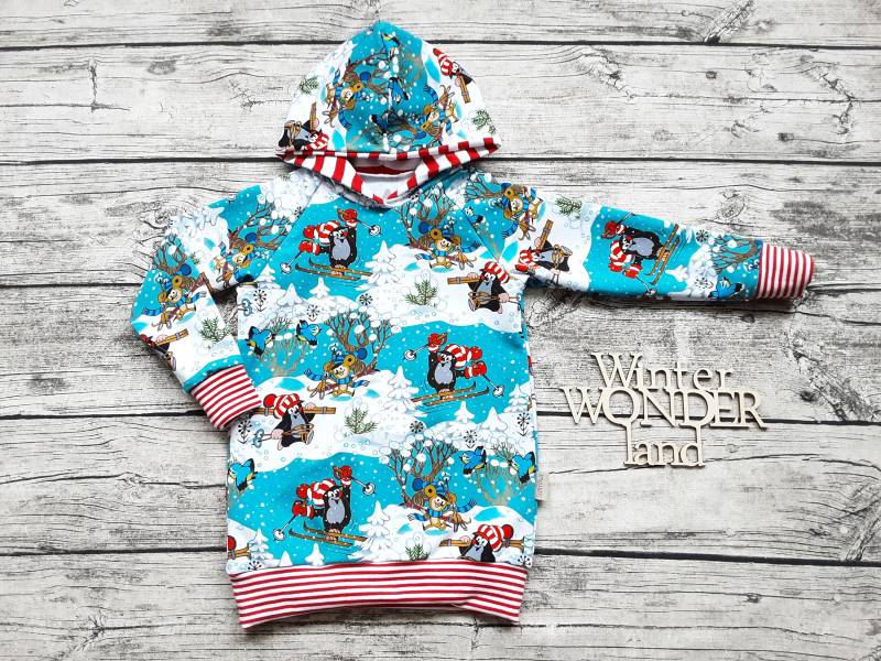 Letzter Größe 104 Kapuzenpullover Pauli Der Kleine Maulwurf Auf Piste - Pullover/Hoodie Für Mädchen Und Jungs von Stoffloewe