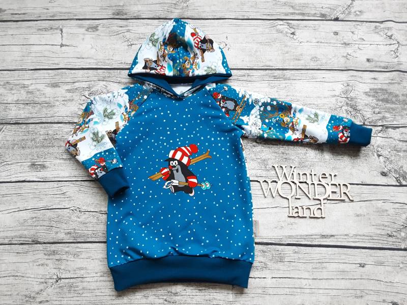 Letzter Größe 104 Kapuzenpullover Pauli Der Kleine Maulwurf Auf Piste - Pullover Für Mädchen Und Jungs Ski Blau von Stoffloewe