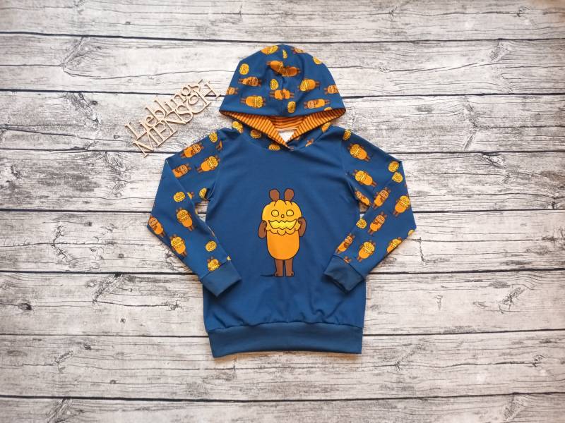 Letzter Größe 134 Hoodie Die Sendung Mit Der Maus Kürbis - Kapuzenpullover Für Mädchen Und Jungs Halloween von Stoffloewe