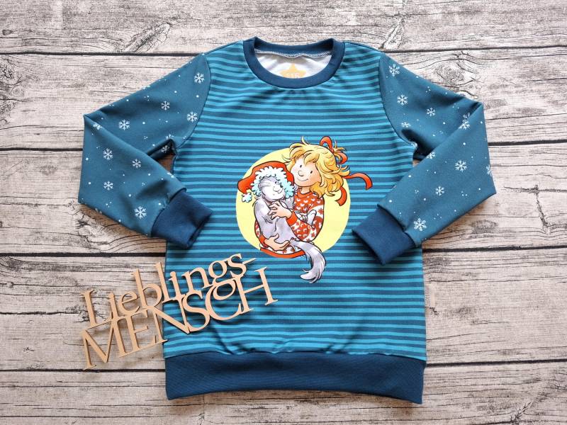Letztes Größe 116 Sweatshirt Meine Freundin Conni Und Kater Mau Eisblumen von Stoffloewe