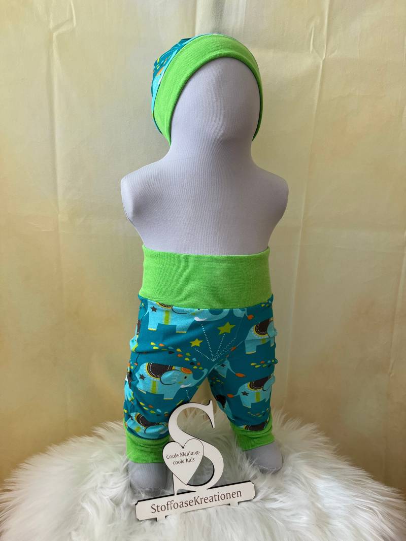 Babyset Pumphose & Mütze Größe 56 von StoffoaseKreationen