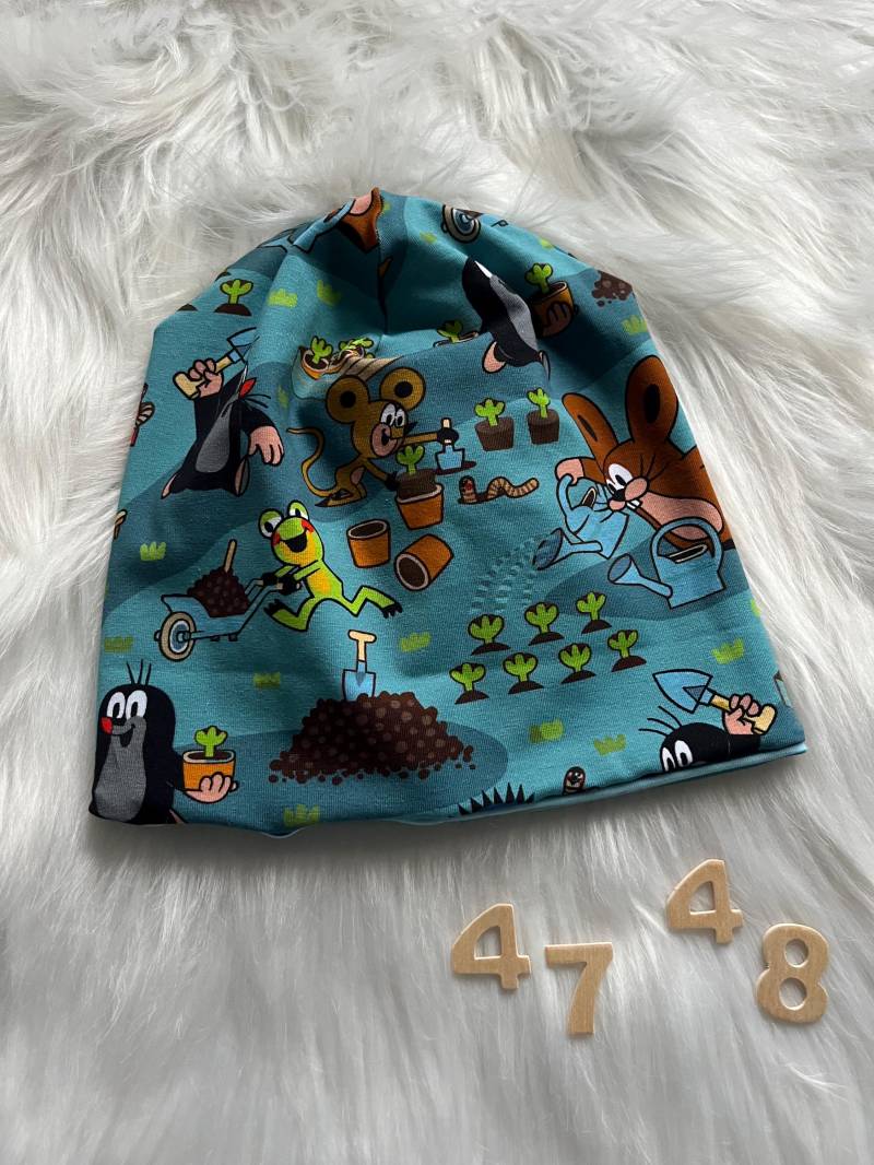 Beanie Der Kleine Maulwurf Ku 47-48 von StoffoaseKreationen