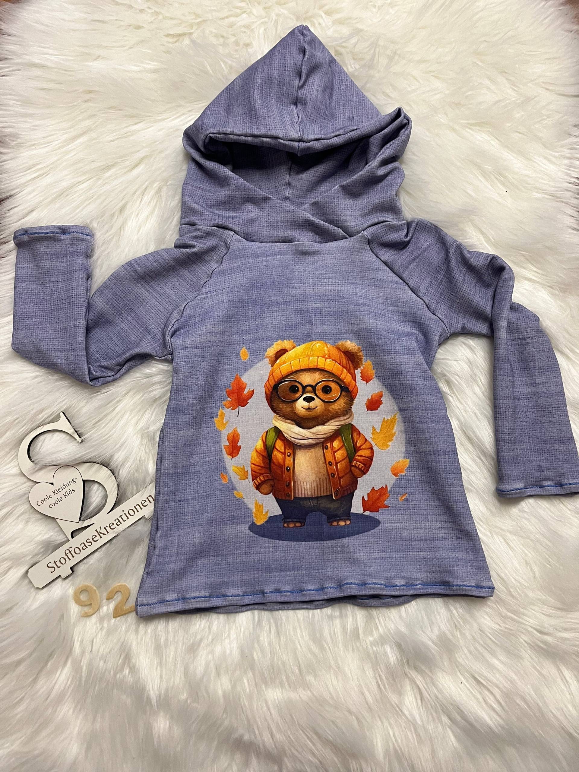 Hoodie - Bär Im Herbst Größe 92 von StoffoaseKreationen