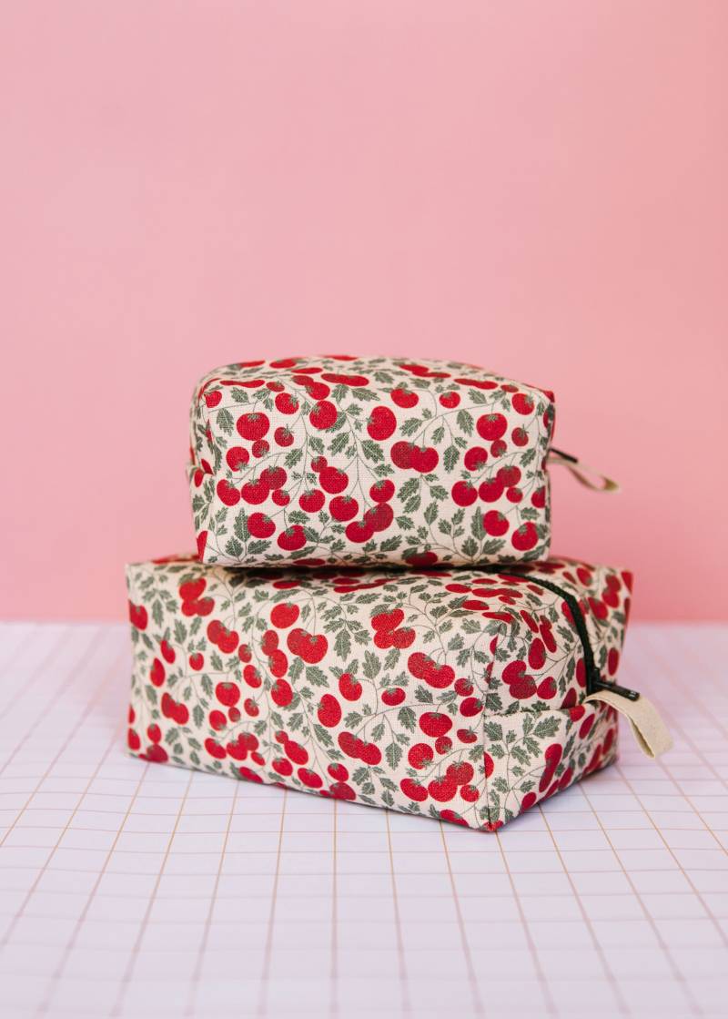 Kosmetiktasche, Aufbewahrungstasche in 2 Größen Canvas Beige Handgefertigt von Stoffparadies1