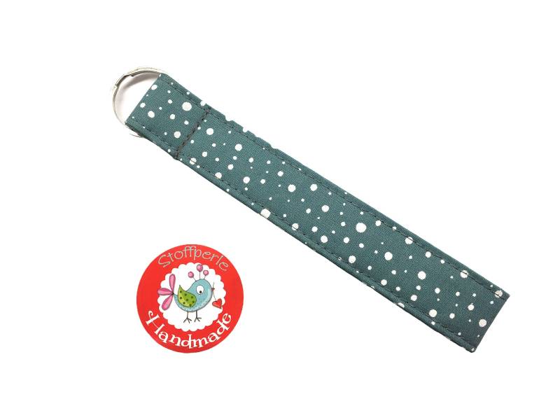 Schlüsselanhänger - Dotties Petrol von StoffperleHandmade