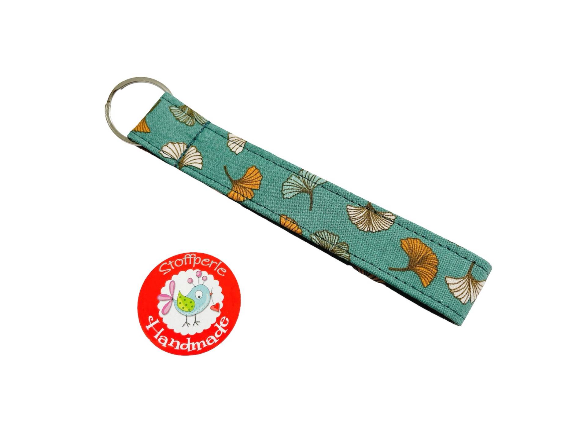 Schlüsselanhänger - Ginkgo Blätter Petrol Schlüsselanhänger - Ginkgo Blätter Petrol von StoffperleHandmade