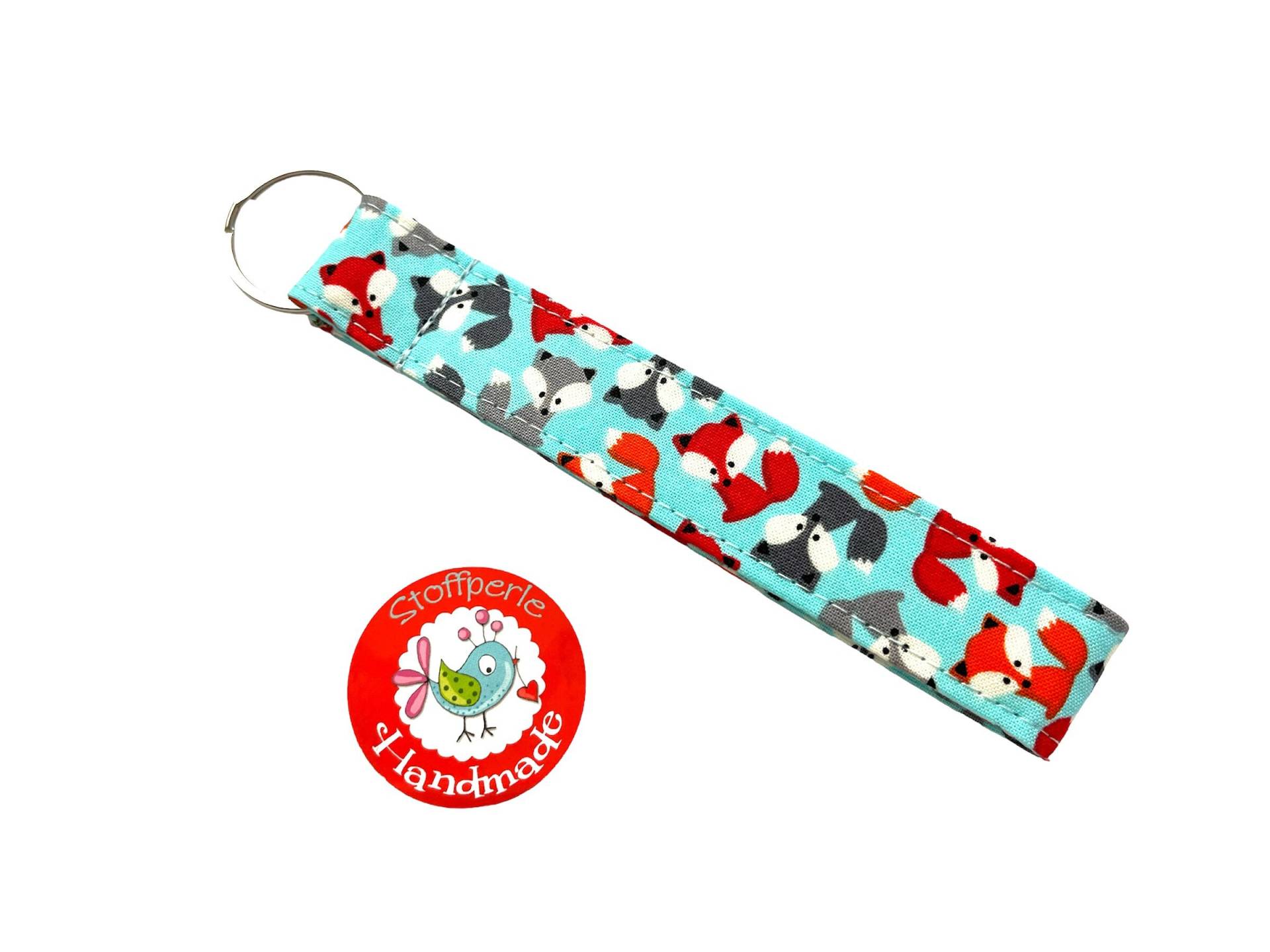 Schlüsselanhänger - Mini Füchse Türkis/Grau Schlüsselanhänger - Mini Füchse Türkis/Grau von StoffperleHandmade