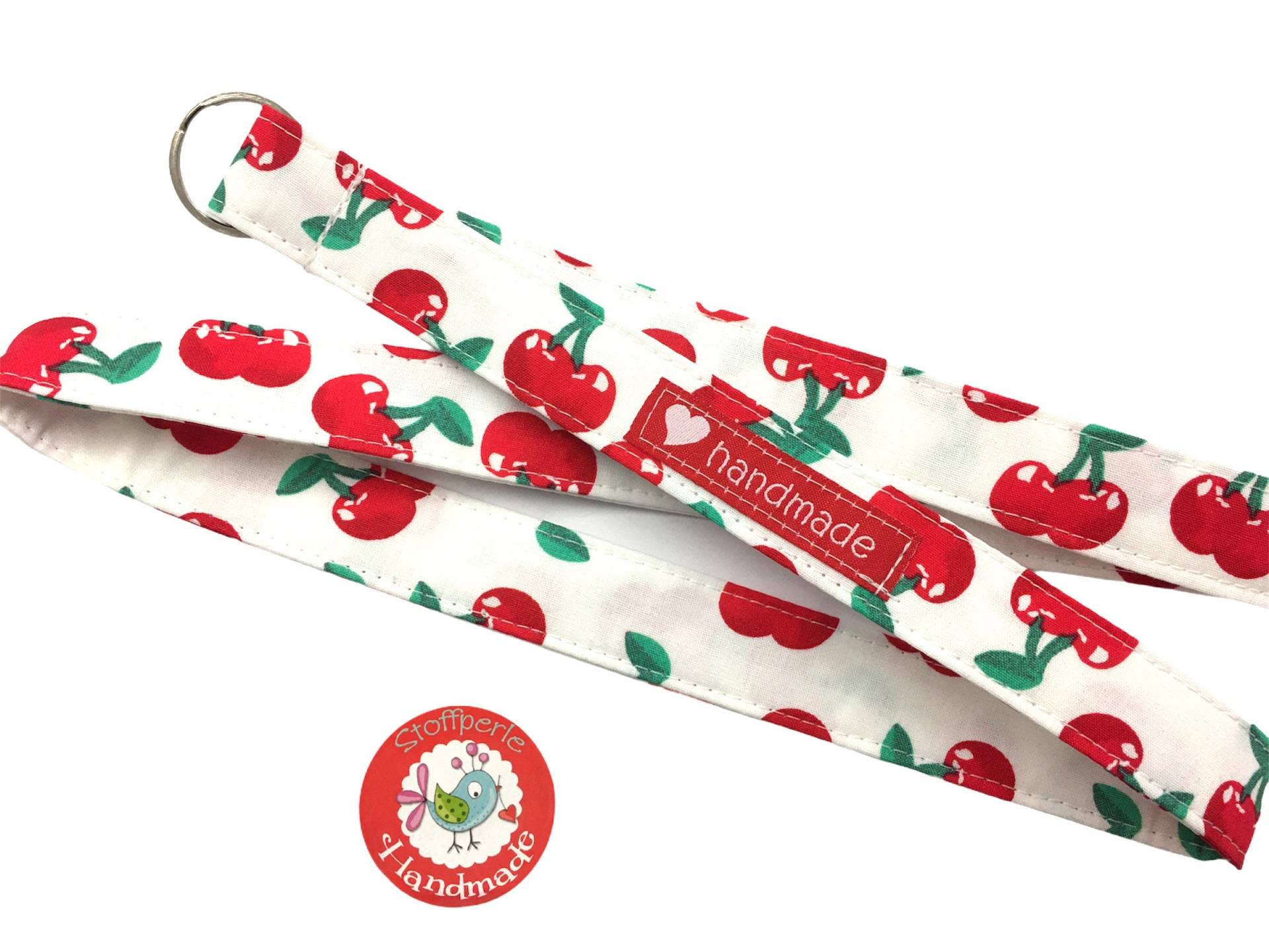 Schlüsselband - Kirschen Weiß/Rot Schlüsselband - Kirschen Weiß/Rot von StoffperleHandmade