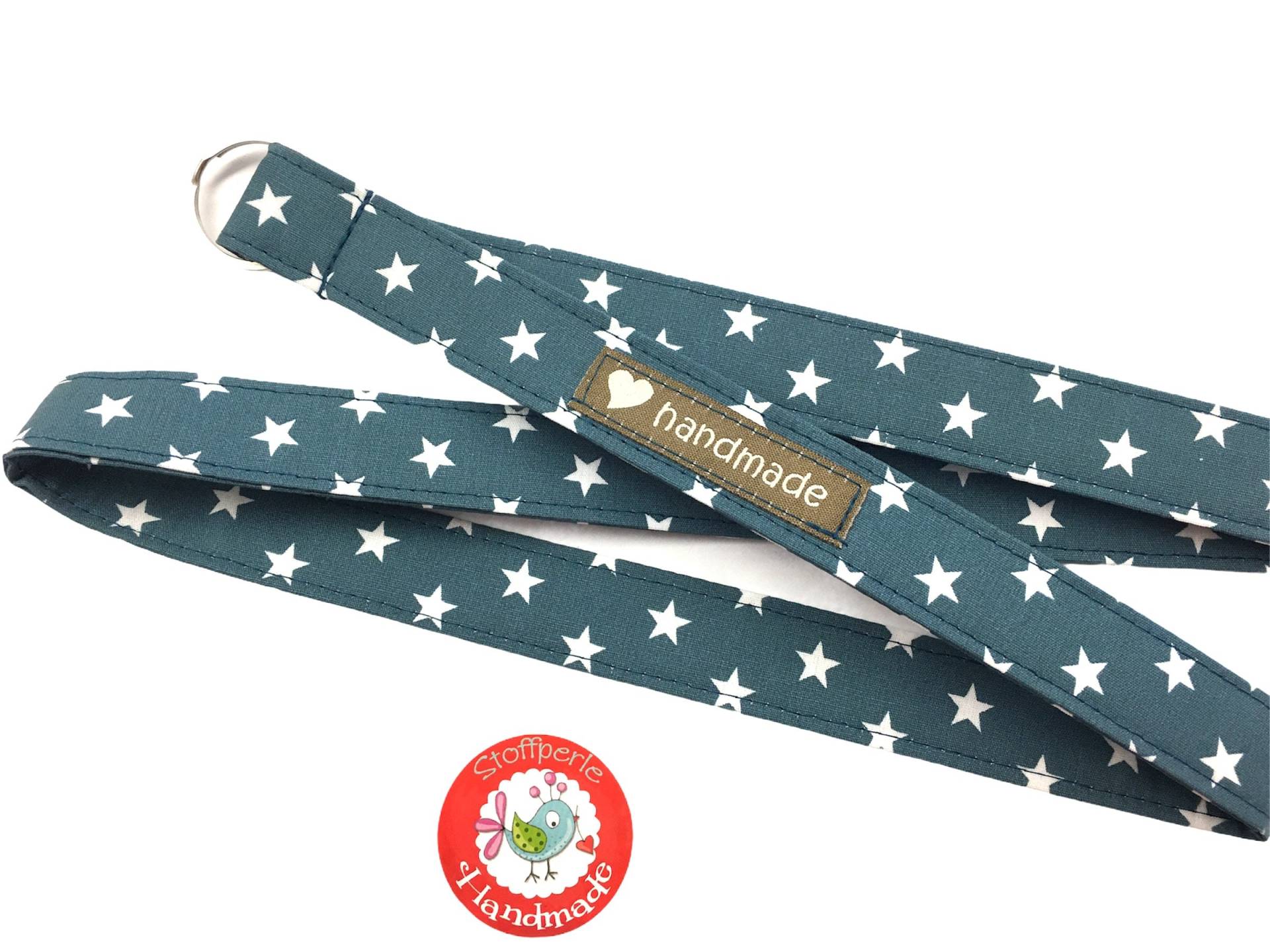 Schlüsselband - Sterne/Stars Petrol von StoffperleHandmade