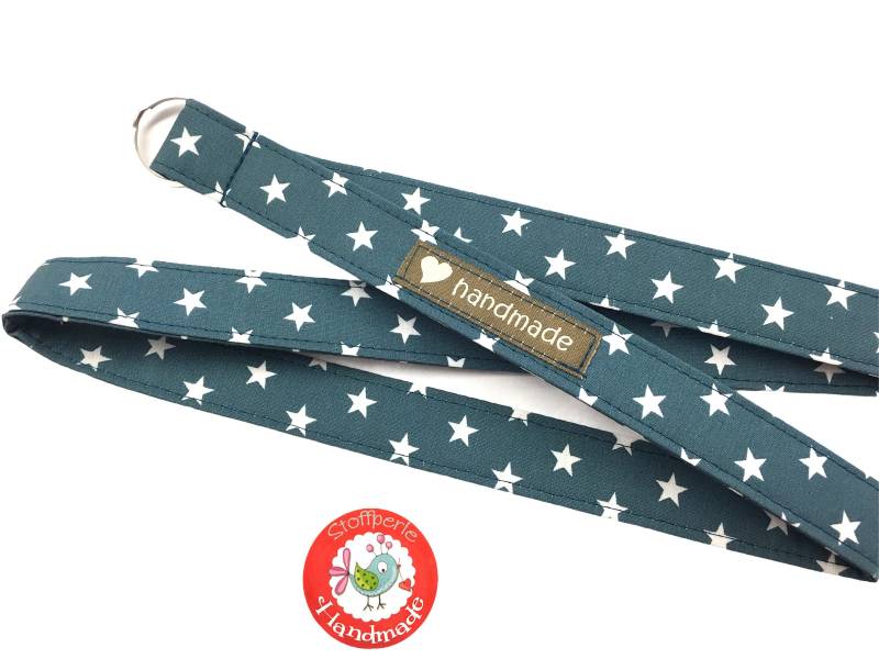 Schlüsselband - Sterne/Stars Petrol von StoffperleHandmade