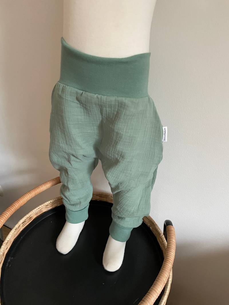 Pumphose Musselin Mint von Stoffremise