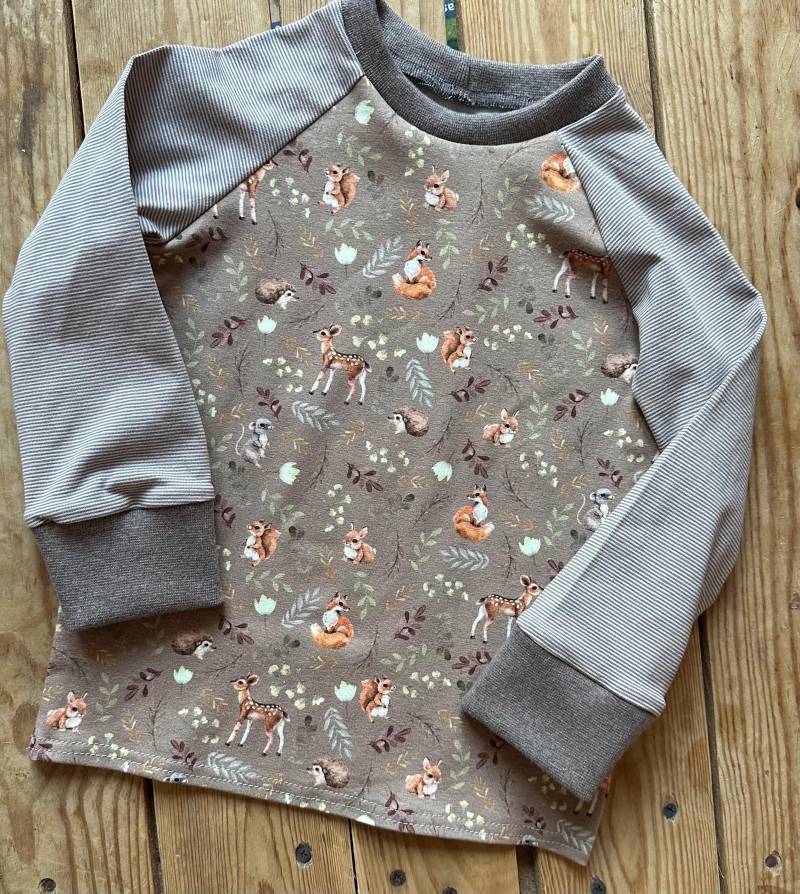 Weiches Langarmshirt Für Kinder - Waldtiere von Stoffremise