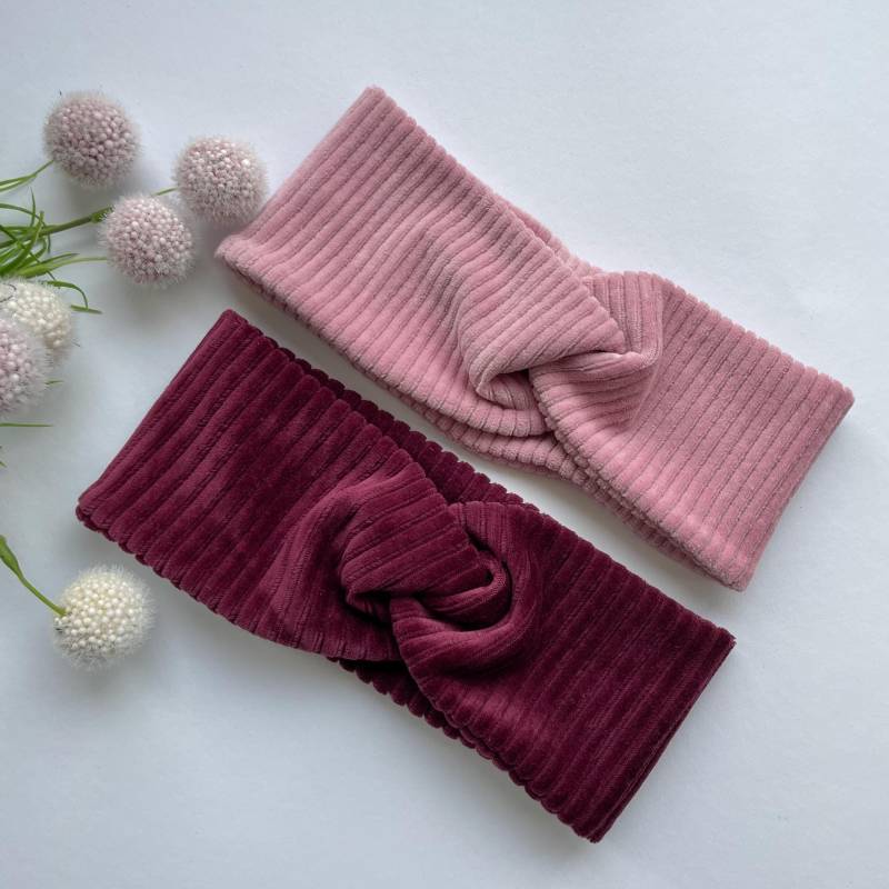 Kinder Stirnband Haarband Knotenhaarband Mädchen Baby Bandeau Rosa Damen von Stoffschaetze