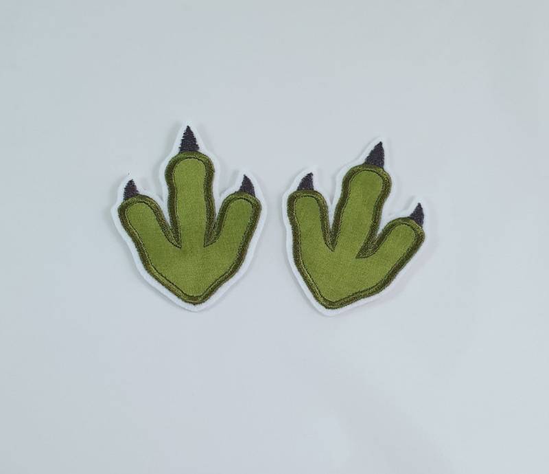 2 Dino-Fußabdrücke Applikationen, Aufnäher 2 Dino-Fußabdrücke Applikationen, Aufnäher von StoffzauberDesign