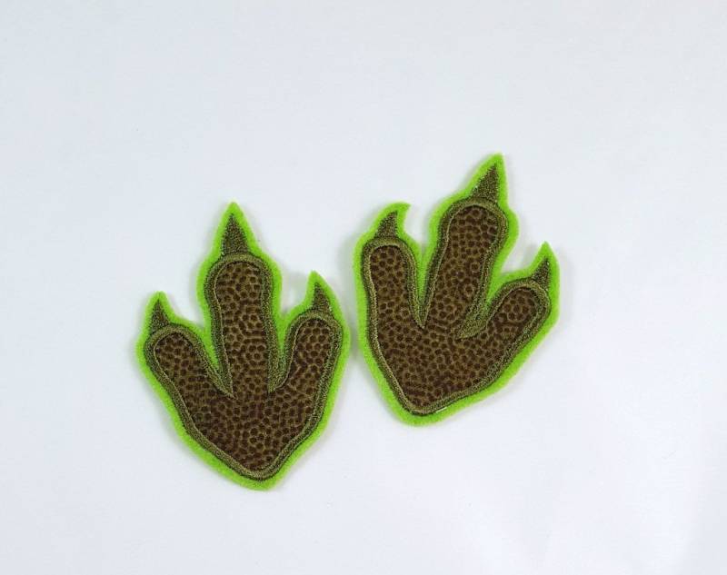 2 Dino-Fußabdrücke Applikationen, Aufnäher 2 Dino-Fußabdrücke Applikationen, Aufnäher von StoffzauberDesign