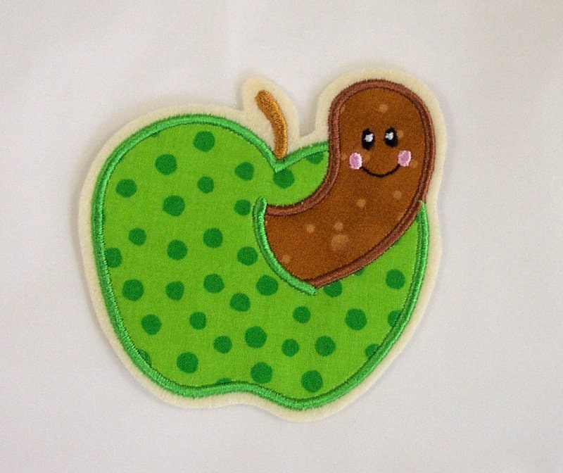 Apfel-Applikation, Aufnäher Apfel-Applikation, Aufnäher von StoffzauberDesign