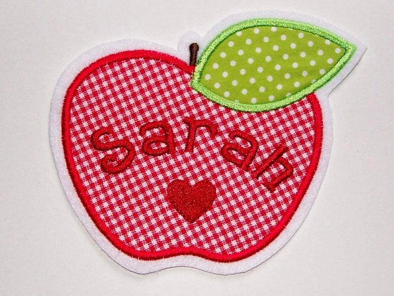 Apfel-Applikation, Aufnäher Apfel-Applikation, Aufnäher von StoffzauberDesign