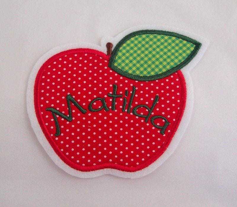 Apfel-Applikation Mit Namen Apfel-Applikation Mit Namen von StoffzauberDesign