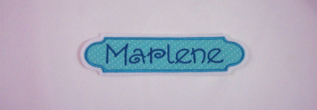 Applikation Mit Wunschnamen von StoffzauberDesign