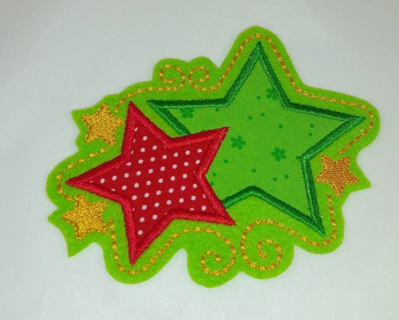 Doppelstern-Applikation von StoffzauberDesign