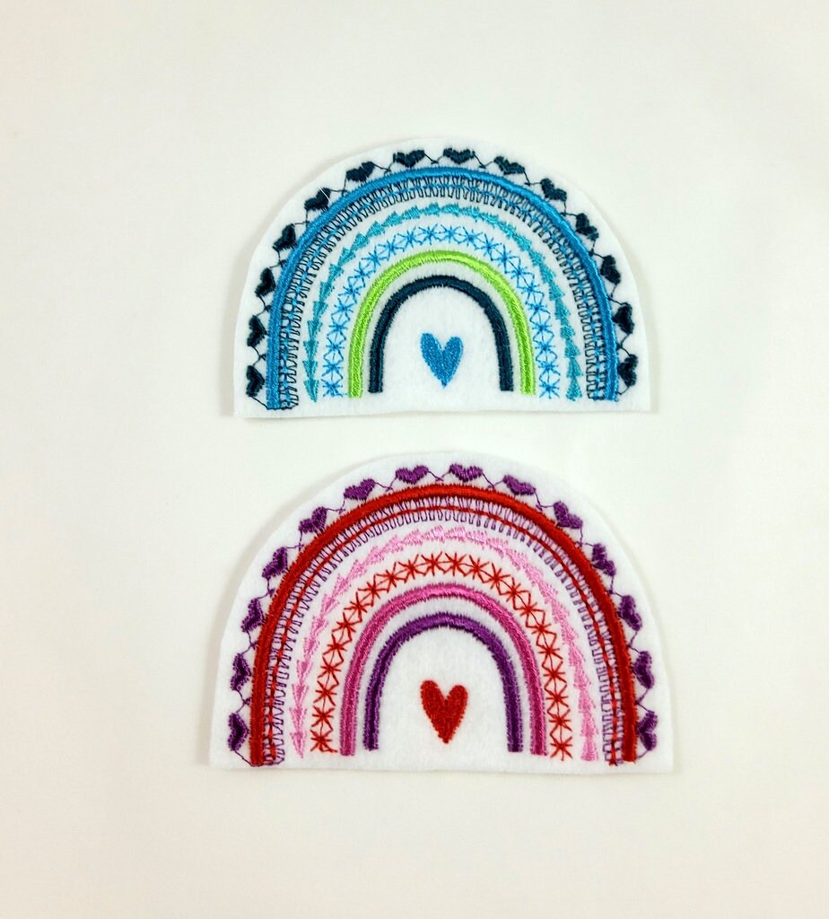 Eine Regenbogen Applikation, Aufnäher Eine Regenbogen Applikation, Aufnäher von StoffzauberDesign