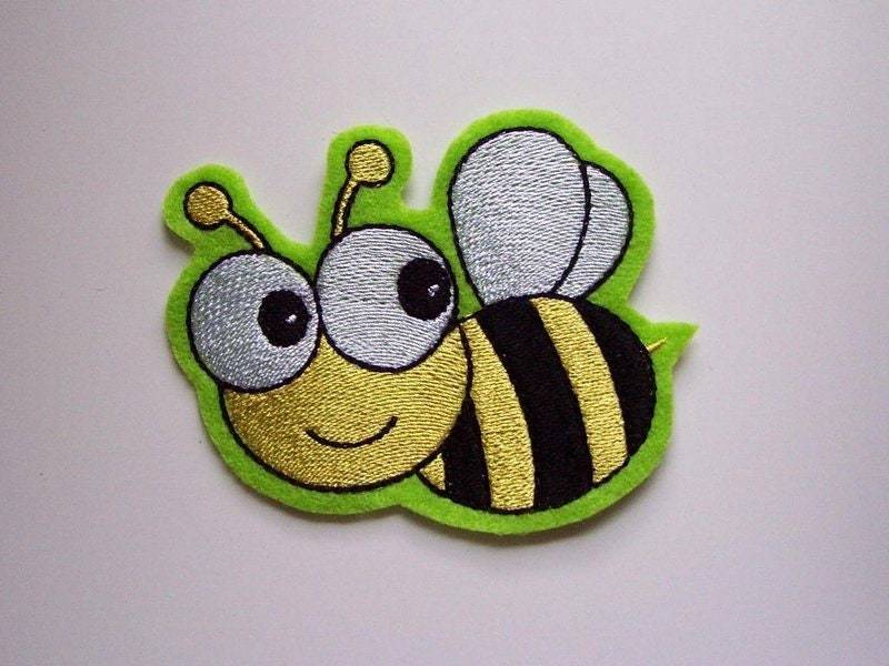 Freche Bienen-Applikation, Aufnäher von StoffzauberDesign