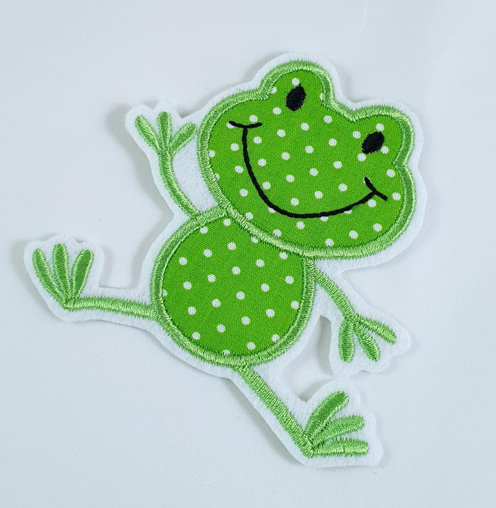 Frosch-Applikation, Aufnäher Frosch-Applikation, Aufnäher von StoffzauberDesign
