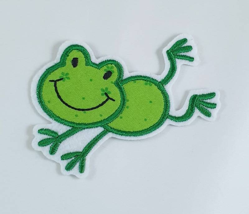 Frosch-Applikation, Aufnäher Frosch-Applikation, Aufnäher von StoffzauberDesign
