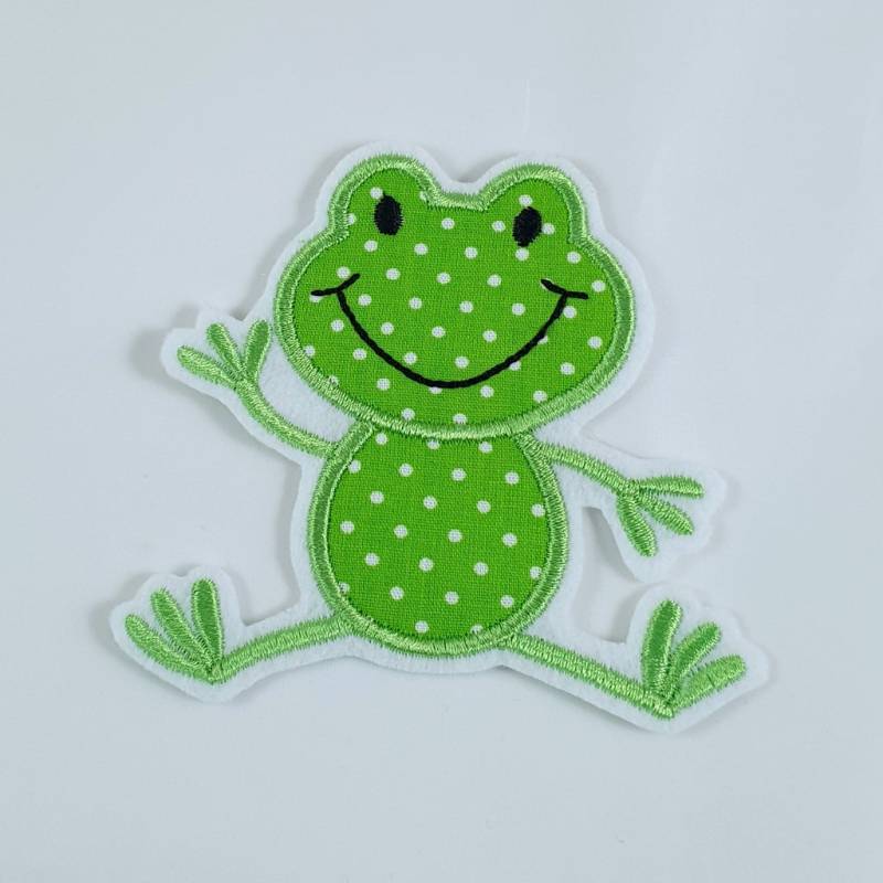 Frosch-Applikation, Aufnäher Frosch-Applikation, Aufnäher von StoffzauberDesign