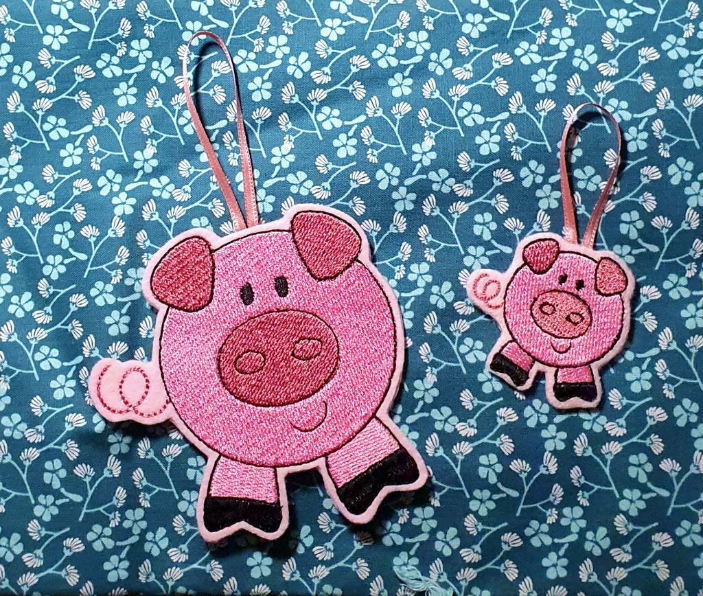 Glücks-Schweinchen-Anhänger von StoffzauberDesign