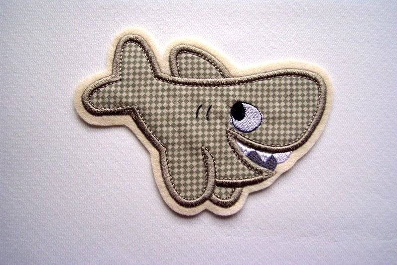 Hai-Applikation, Aufnäher Hai-Applikation, Aufnäher von StoffzauberDesign