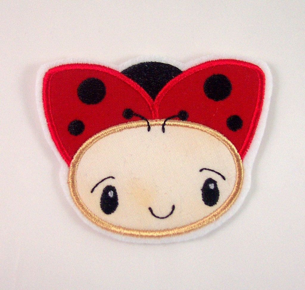 Lustige Marienkäfer-Applikation, Aufnäher von StoffzauberDesign