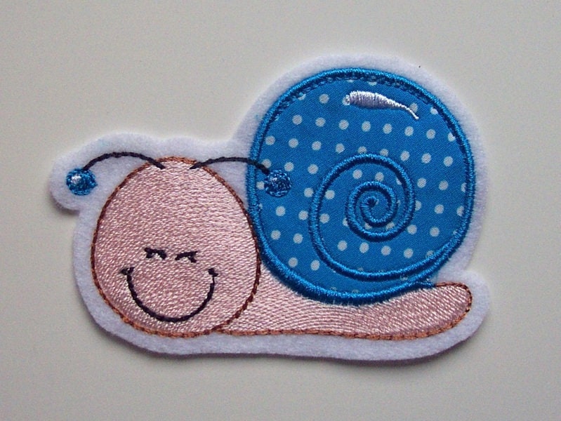 Schneckchen-Applikation, Aufnäher von StoffzauberDesign