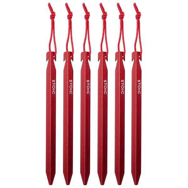 Stoic - AL V-Stake 18 - Zelthering Gr 18 cm rot von Stoic
