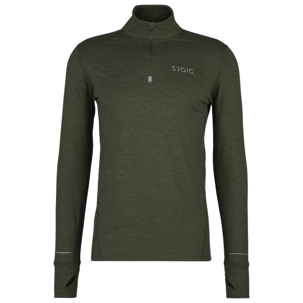 Stoic - HelsingborgSt. Performance Longsleeve with Zip - Laufshirt Gr M oliv von Stoic