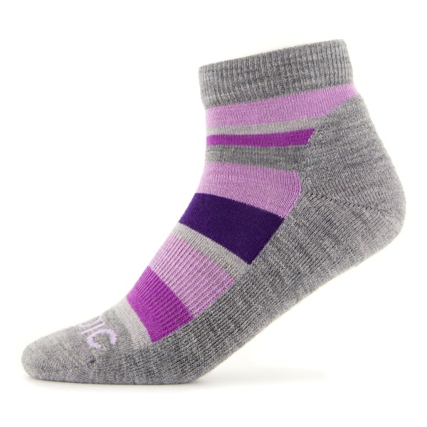 Stoic - Kid's Merino Trekking Quarter Socks Striped - Wandersocken Gr 31-34 grau von Stoic